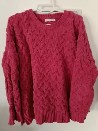 Suéter rosa tejido XXL