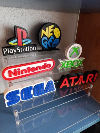 Letreros videoconsolas clásicas retro