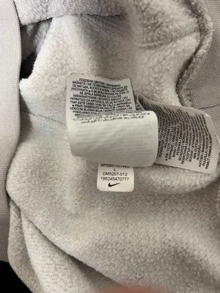 Sudadera Nike Air Gris Talla L