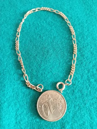 Pulsera vintage acero dorado