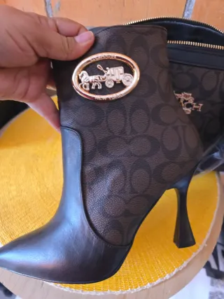 Lote Bolso y Botas Coach Marrones