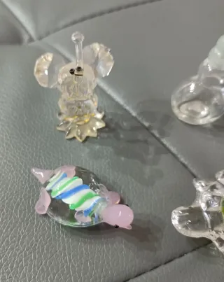 Set animaletti in vetro di Murano e cristallo