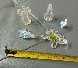 Set animaletti in vetro di Murano e cristallo