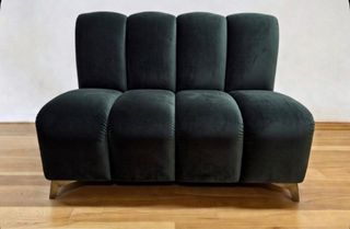 Banco Hostelería Terciopelo Negro/Verde