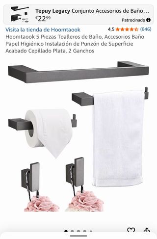 Set 5 Piezas Accesorios Baño Hoomtaook