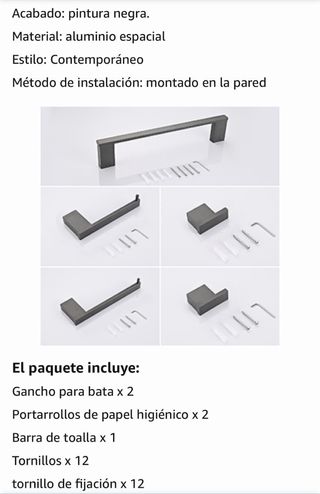 Set 5 Piezas Accesorios Baño Hoomtaook