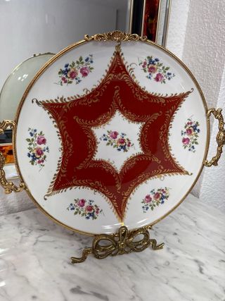 2 Bandejas Limoges Porcelana Pintadas a Mano
