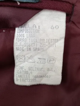 Americana de caballero 100% lana T-60