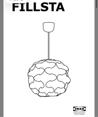 Lámpara colgante Ikea Fillsta blanca