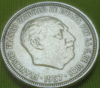 Moneda Española 1957 Francisco Franco