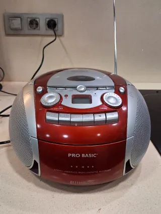 Radio CD Probasic USB Plata Roja