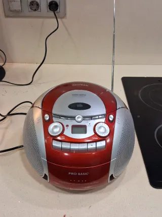 Radio CD Probasic USB Plata Roja