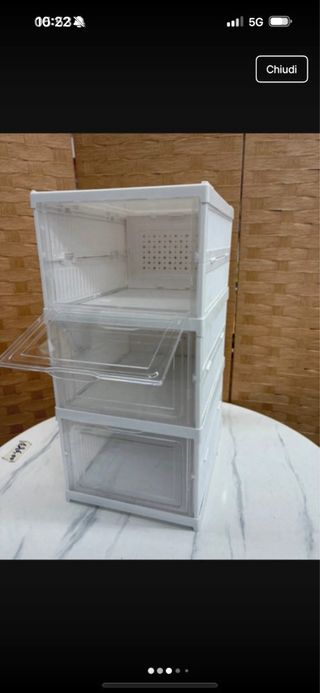 Scarpiera pieghevole 3 ripiani nuova in scatola