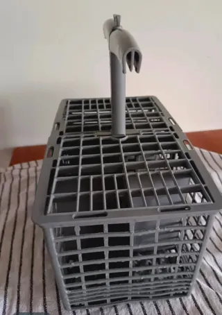 Cesto cubiertos lavavajillas gris