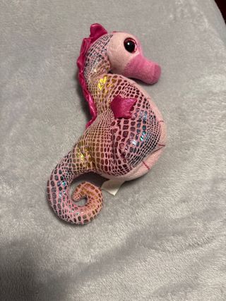 Peluche caballito de mar rosa brillante