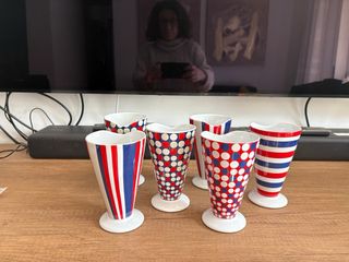 Vendo 6 eleganti coppe da gelato (3 coppie) firmat
