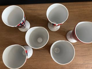 Vendo 6 eleganti coppe da gelato (3 coppie) firmat