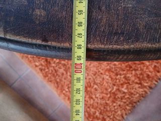 Mesa redonda antigua de roble macizo + 4 sillas