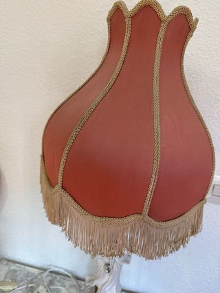 2 Lámparas de mesa vintage figura porcelana