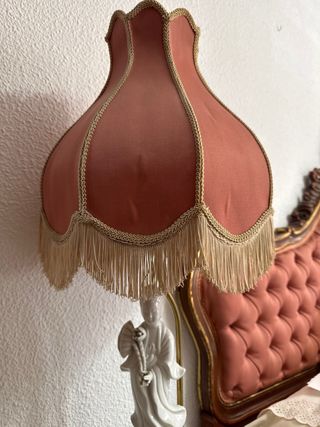 2 Lámparas de mesa vintage figura porcelana