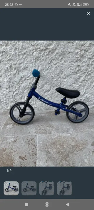 Bici de equilibrio Globber azul