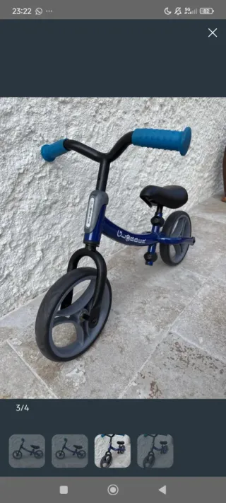 Bici de equilibrio Globber azul
