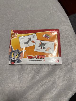 Estuche Coloreable Tom y Jerry Telepizza