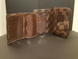 Portafoglio da donna, a quadri - con portamonete