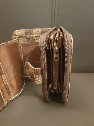 Portafoglio da donna, a quadri - con portamonete