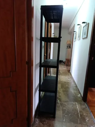 Scaffale in PVC Nero a Cinque Livelli