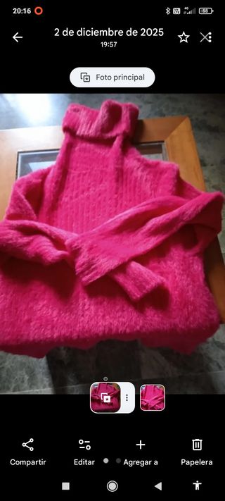 Jersey rosa de cuello alto
