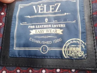 Chaqueta de piel Velez Negra