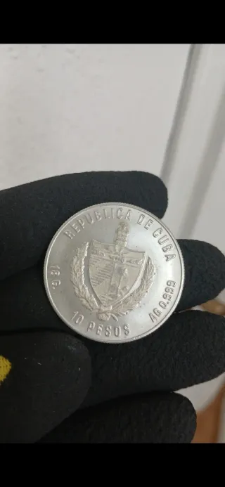 Moneda de plata cuba PRIMER VUELO ESPACIAL C...