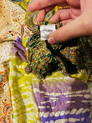 Pantalón palazzo estampado multicolor