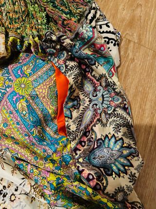 Pantalón palazzo estampado multicolor