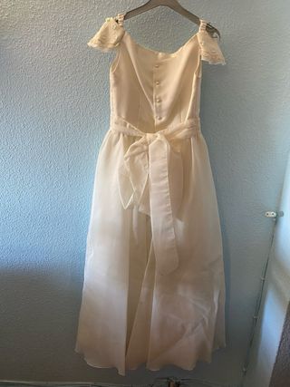 Vestido de Comunión Talla 11-12 (chal y tocado)