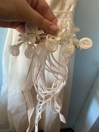 Vestido de Comunión Talla 11-12 (chal y tocado)