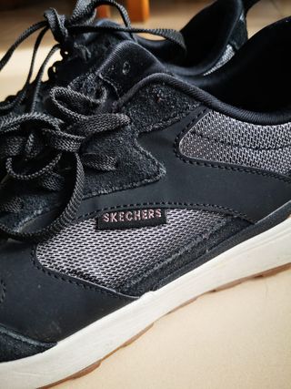 Zapatillas Skechers Talla 39 Negro/Plata