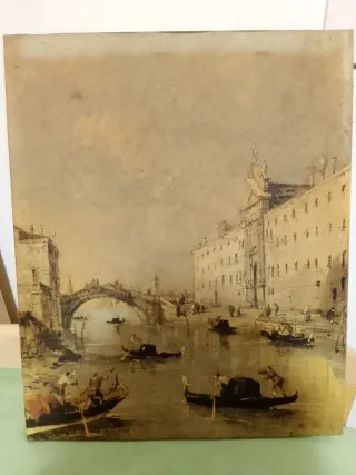 Dipinto olio su tela raffigurante Venezia