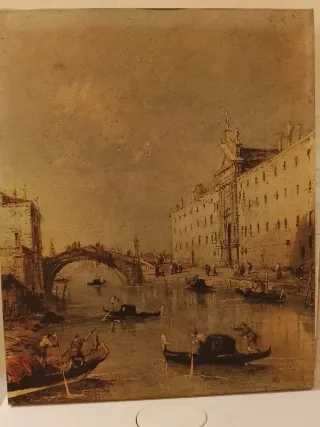 Dipinto olio su tela raffigurante Venezia