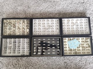 Lote 240 anillos acero para reventa