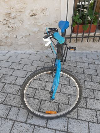 Bicicleta negra y azul