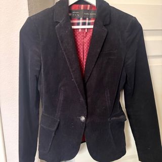 Chaqueta Zara Basic Terciopelo Talla S