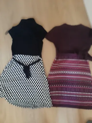 Lote 2 vestidos punto T. S/M