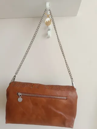 Bolso Desigual Marrón Tachuelas