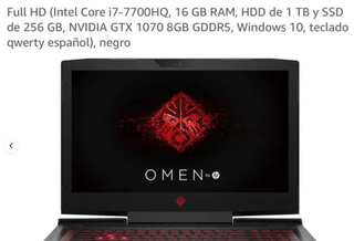 HP Omen 17 i7-7700HQ 16GB RAM GTX 1070 8GB