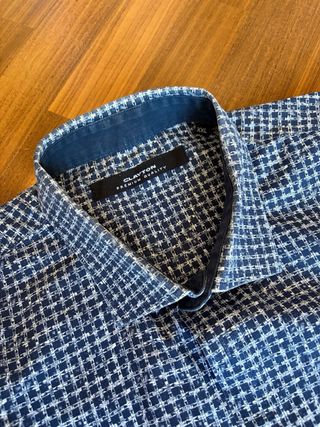 Camicia uomo a quadretti con toppe XXL