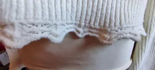 Jersey Stradivarius Canalé Blanco