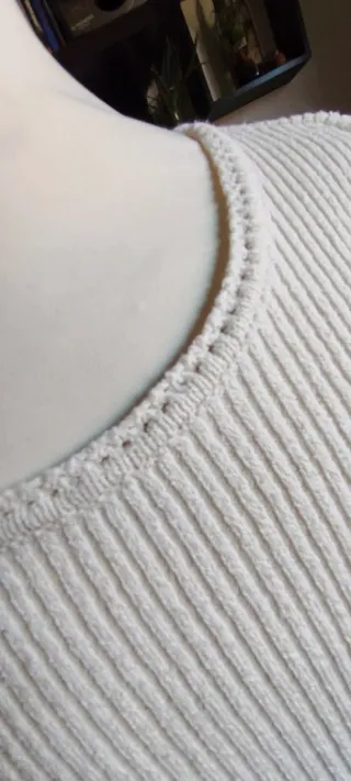 Jersey Stradivarius Canalé Blanco