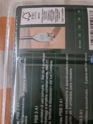 Set 4 Brocas Fresadoras Planas Parkside